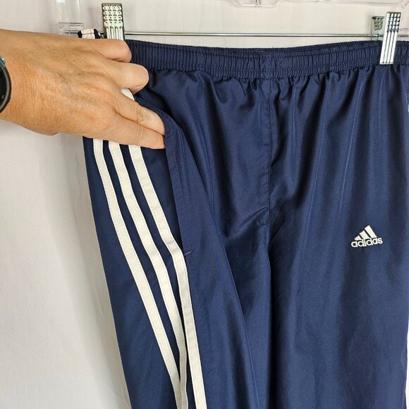 Adidas Navy Blue Athletic Pants with Zippered Ankle, Size Small - Picture 9 of 13